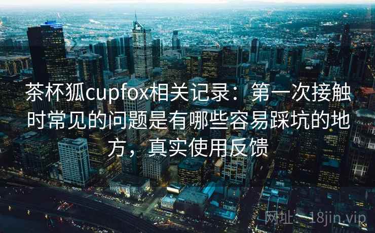 茶杯狐cupfox相关记录：第一次接触时常见的问题是有哪些容易踩坑的地方，真实使用反馈