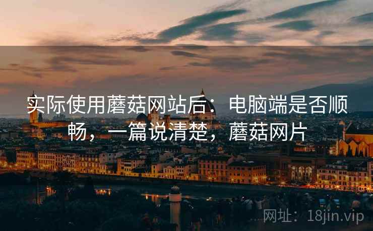 实际使用蘑菇网站后：电脑端是否顺畅，一篇说清楚，蘑菇网片