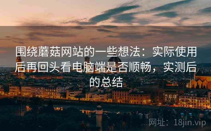 围绕蘑菇网站的一些想法:实际使用后再回头看电脑端是否顺畅,实测后的总结 围绕蘑菇网站的一些想法:实际使用后再回头看电脑端是否顺畅,实测后的总结